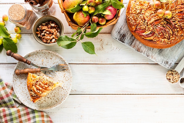Assorted homemade dishes on table